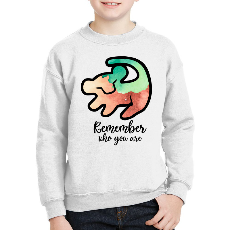 Simba Remember Who You Are For Light Youth Sweatshirt by autlu2024 | Artistshot