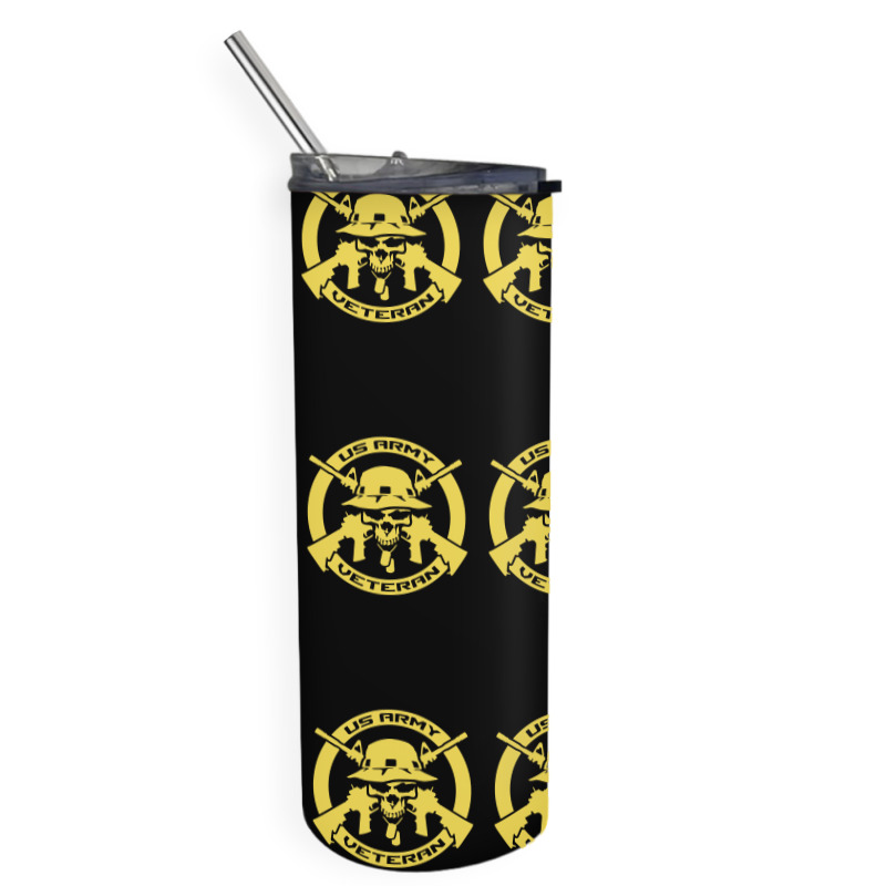 Army Veteran Skull Military Skinny Tumbler | Artistshot