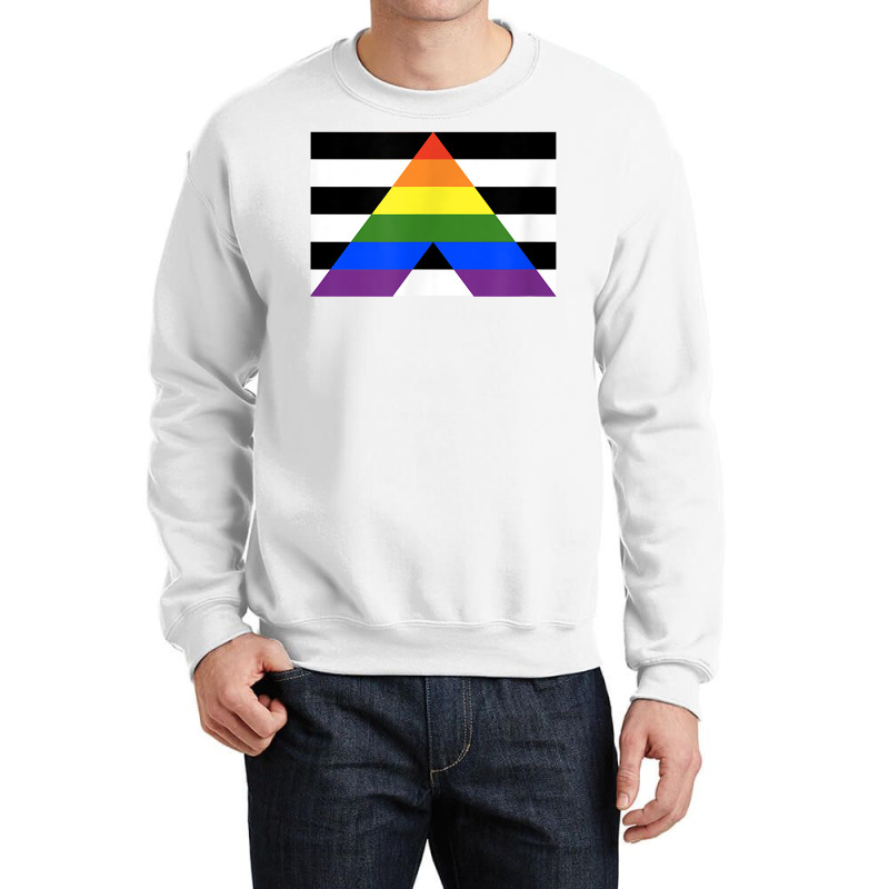 Straight Ally Pride Flag National Pride Gift T Shirt Crewneck Sweatshirt by ToanJeiza | Artistshot