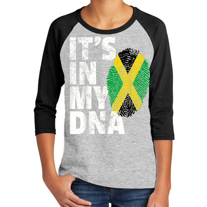 It's In My Dna Jamaican Jamaica Flag Pride National Country T Shirt Youth 3/4 Sleeve by sabadmscoastlw | Artistshot