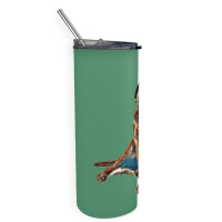 Studio Shot Of Labrador Retriever Sitting On White Background In Army Skinny Tumbler | Artistshot