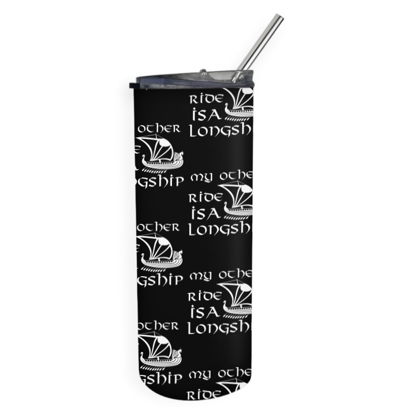 Funny Viking Longship Designs Skinny Tumbler | Artistshot