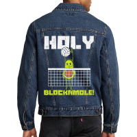 Holy Blockamole Avocado Volleyball Player Blocker Men Women T Shirt Men Denim Jacket | Artistshot