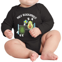 Holy Blockamole! Guacamole Player Blocker Volleyball T Shirt Long Sleeve Baby Bodysuit | Artistshot