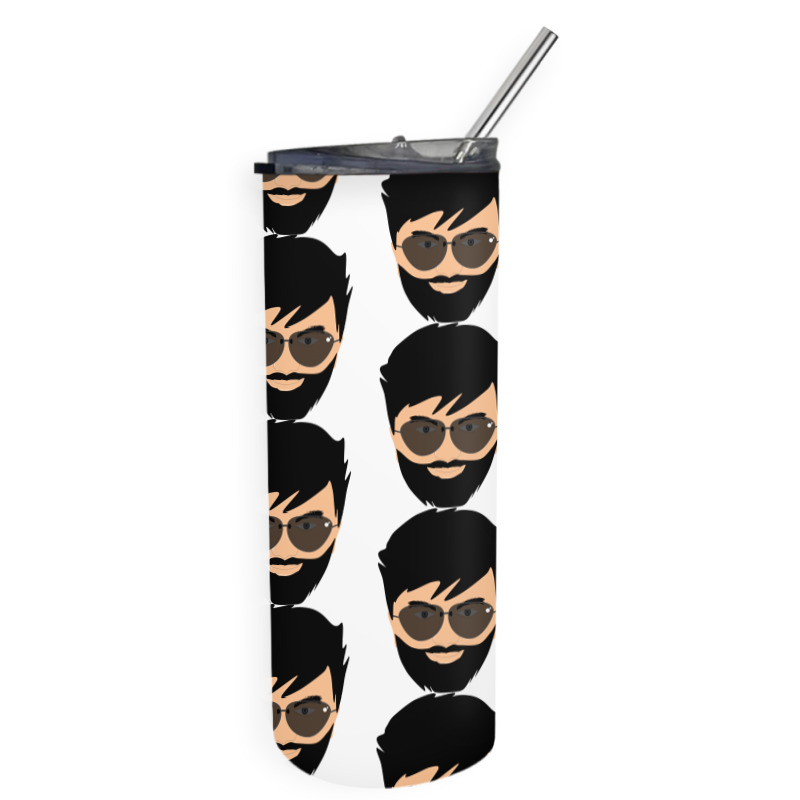 Bearded Face Skinny Tumbler | Artistshot