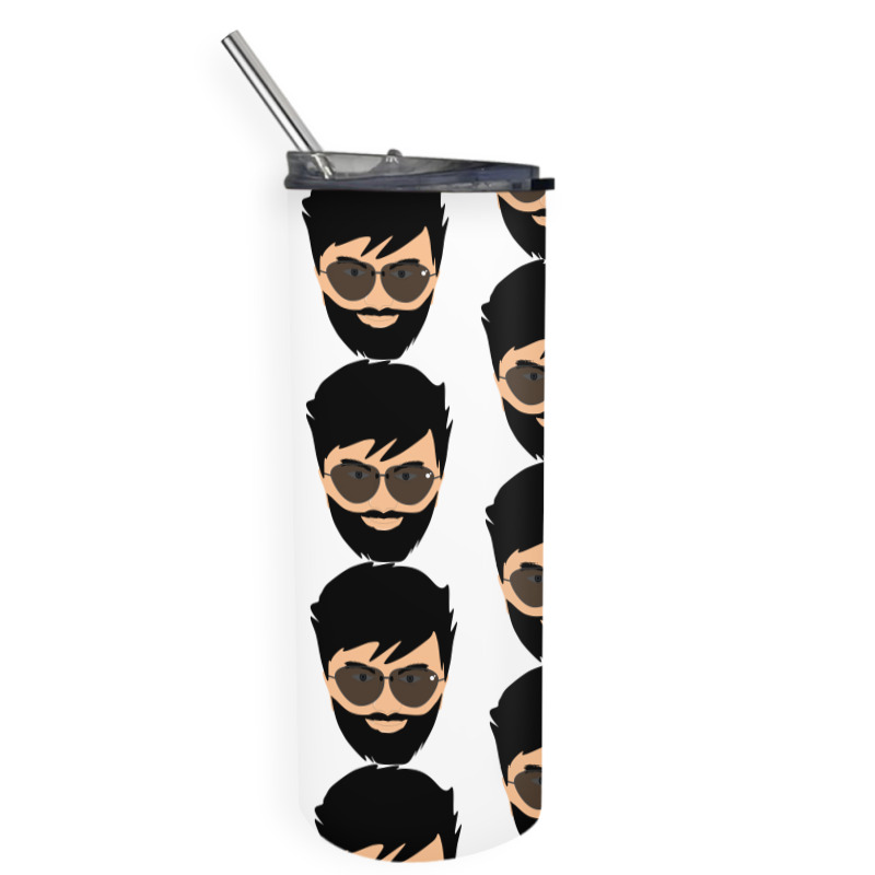 Bearded Face Skinny Tumbler | Artistshot