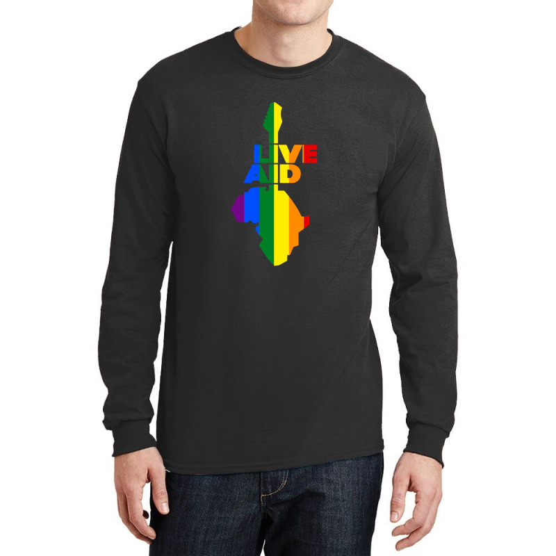 Live Aid Band Aid 1985 Symbol Lgbt Long Sleeve Shirts by autlu2024 | Artistshot