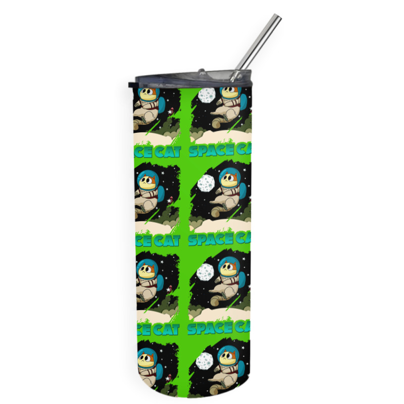 Space Cat Skinny Tumbler | Artistshot