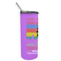 First Annual Thanksgiving Day Turkey Drop For Dark Skinny Tumbler | Artistshot