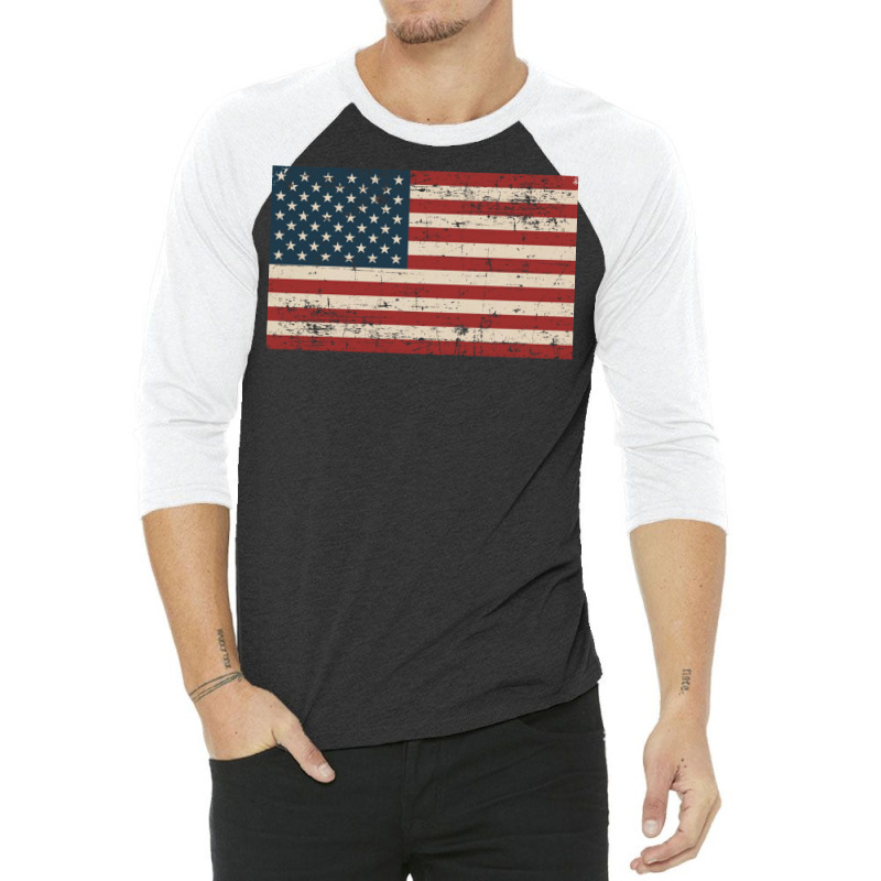 American Flag 3/4 Sleeve Shirt | Artistshot