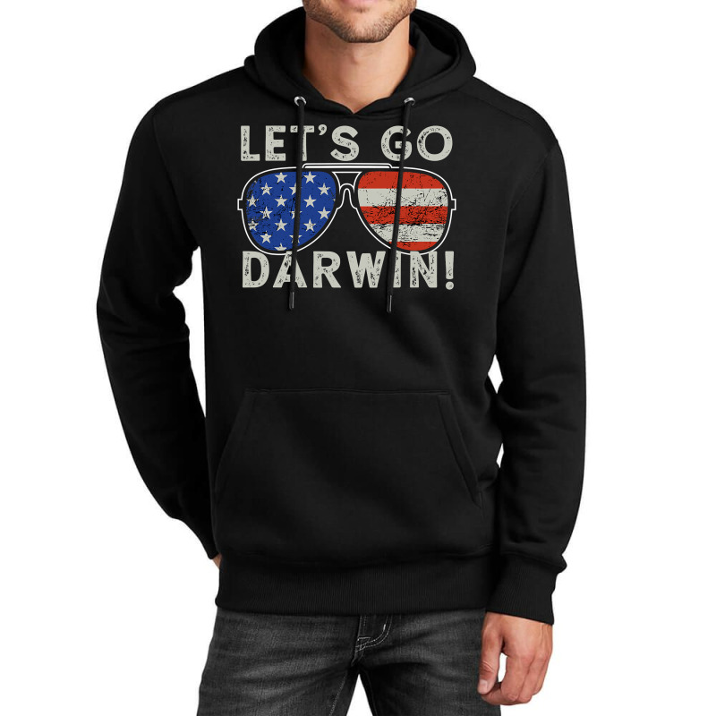 Aviator Sunglasses American Flag Let’s Go Darwin Unisex Hoodie by moonlight2270 | Artistshot