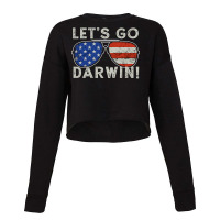 Aviator Sunglasses American Flag Let’s Go Darwin Cropped Sweater | Artistshot