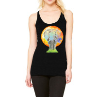 Colorful Elephant Art   Zookeeper Animal Lover Zoologist T Shirt Racerback Tank | Artistshot