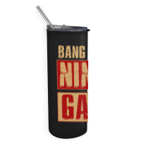 Bang Bang Niner Gang Football Cool Long Sleeve Skinny Tumbler | Artistshot