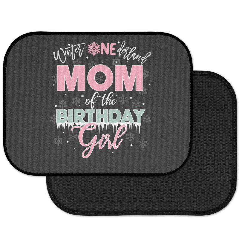 Mom Of The Birthday Girl Shirt Winter Onederland Family Rear Car Mat | Artistshot