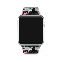 Mom Of The Birthday Girl Shirt Winter Onederland Family Apple Watch Band | Artistshot