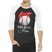 Baseball Headband Teeball Mom Tee Ball Mother Day Mothers T Shirt 3/4 Sleeve Shirt | Artistshot