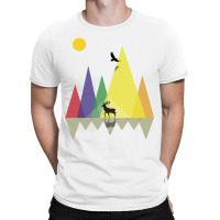 Wild Mountains Landscape Geometric T-shirt | Artistshot