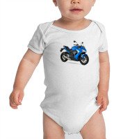 Awesome Blue Motorbike Baby Bodysuit | Artistshot