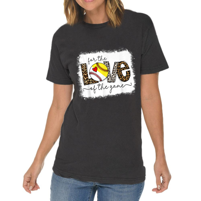 Leopard For The Love Of The Game Baseball Softball Game Day Vintage T-Shirt by Artist-Shannon | Artistshot