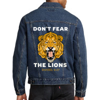 Don't Fear The Lions Daniel 627 Bible Graphic Music Men Denim Jacket | Artistshot