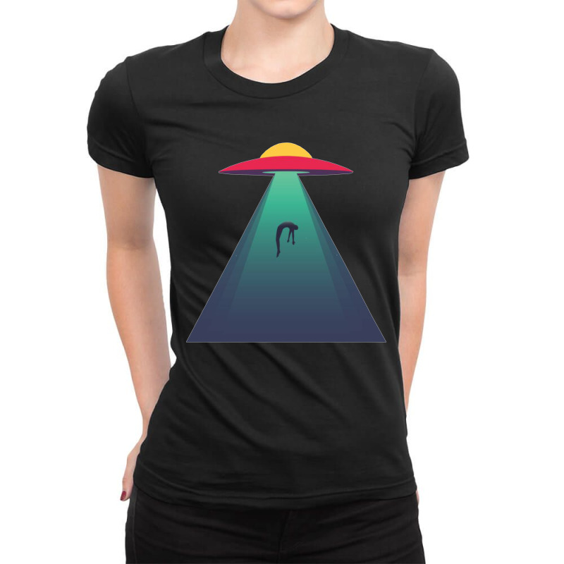 Abduct Me Please Ufo Ladies Fitted T-Shirt by hillarybernard | Artistshot