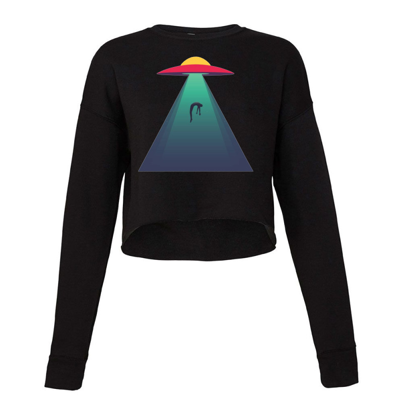 Abduct Me Please Ufo Cropped Sweater by hillarybernard | Artistshot