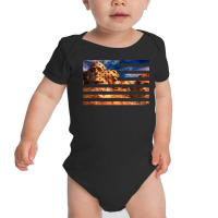 Mount Rushmore On American Flag Presidents Founding Fathers T Shirt Baby Bodysuit | Artistshot