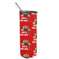 Just A Girl Who Loves Pugs For Dark Skinny Tumbler | Artistshot