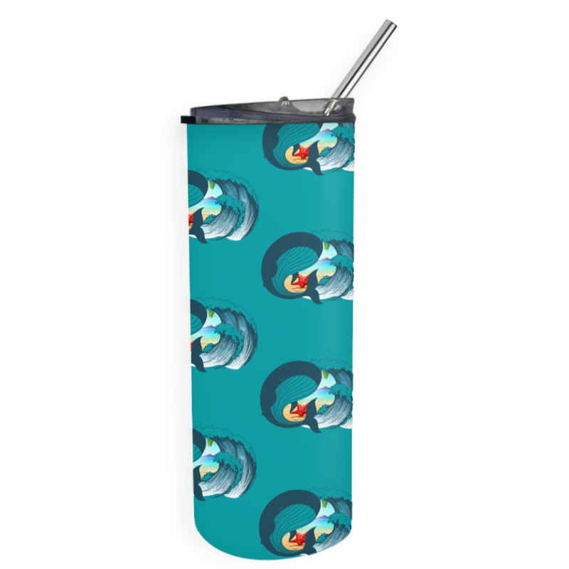 Ocean Heart Skinny Tumbler | Artistshot