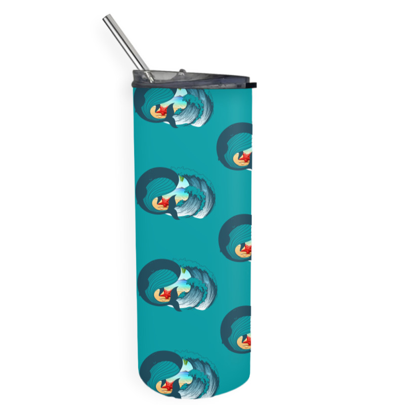 Ocean Heart Skinny Tumbler | Artistshot