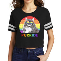 Funny Siberian Cat Rainbow Gay Pride Lgbtq T Shirt Scorecard Crop Tee | Artistshot