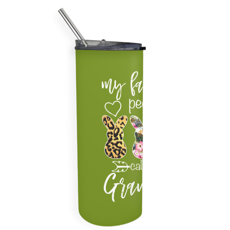 My Favorite Peeps Call Me Grandma For Dark Skinny Tumbler | Artistshot