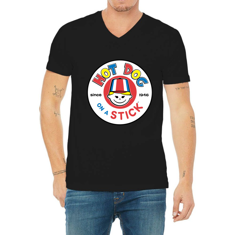 Hot Dog On A Stick Resto V-neck Tee | Artistshot