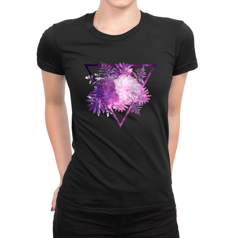 Space Flowers Ladies Fitted T-Shirt by autlu2024 | Artistshot