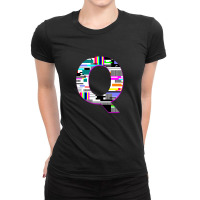 Qanon Glitch Ladies Fitted T-shirt | Artistshot