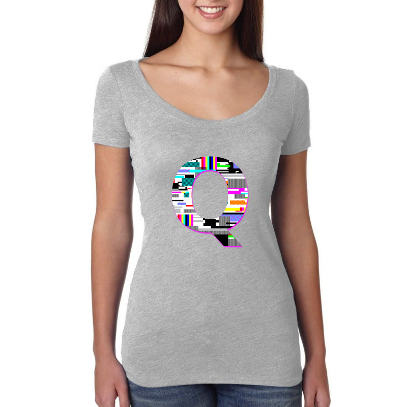 Qanon Glitch Women's Triblend Scoop T-shirt by autlu2024 | Artistshot