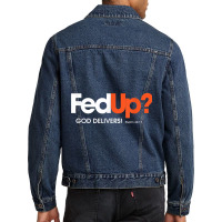 Fun Religious Christian Fed Up God Delivers Psalm Mask Men Denim Jacket | Artistshot