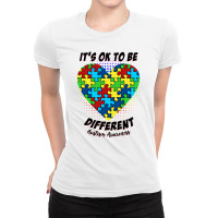 It's Ok To Be Different Austism Awareness For Light Ladies Fitted T-shirt | Artistshot