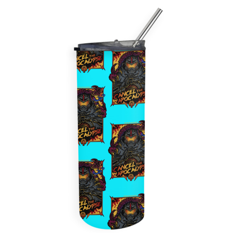 Cancel The Apocalypse Skinny Tumbler by Fearcheck | Artistshot