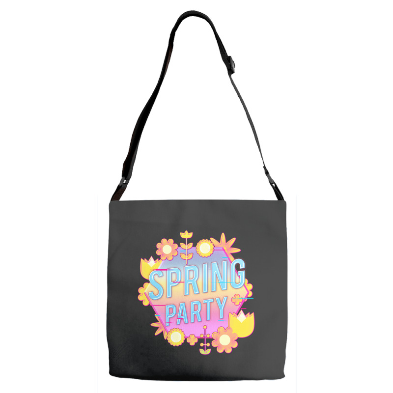 Spring Party Flower And Plants Adjustable Strap Totes | Artistshot