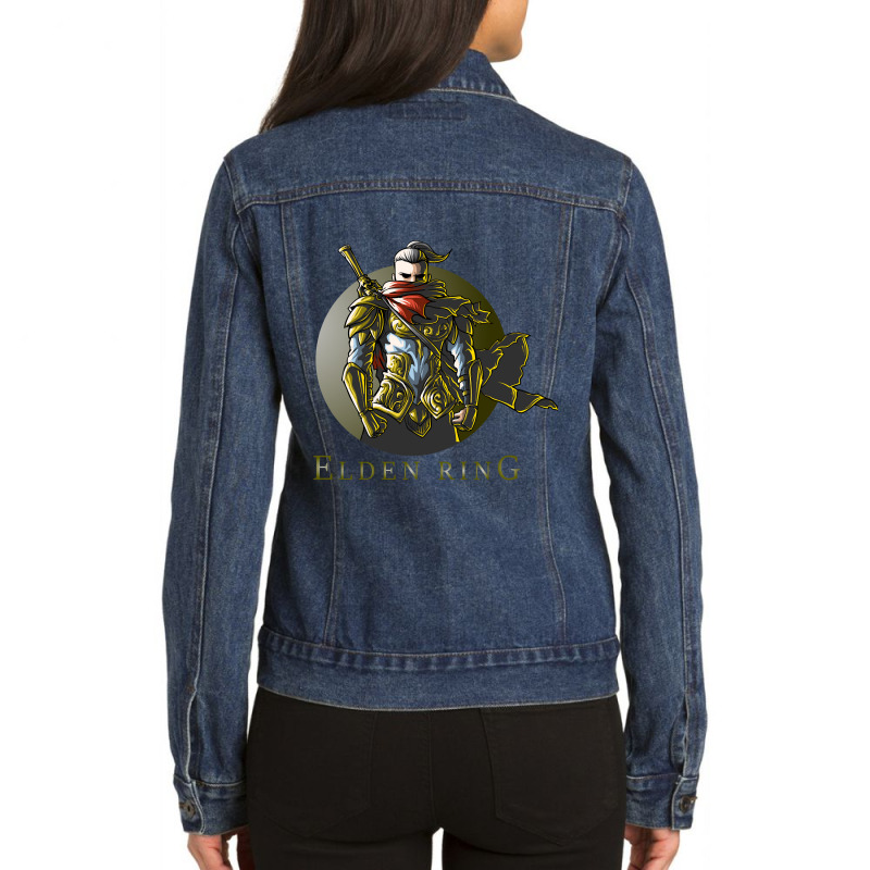 Retro Vintage  Ghost Design Character Ladies Denim Jacket by ShaneArtists | Artistshot