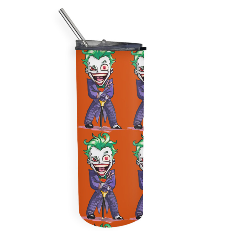 Joker (dc)  (low Poly Abstract) Fanart (zoomout Effect) Skinny Tumbler | Artistshot