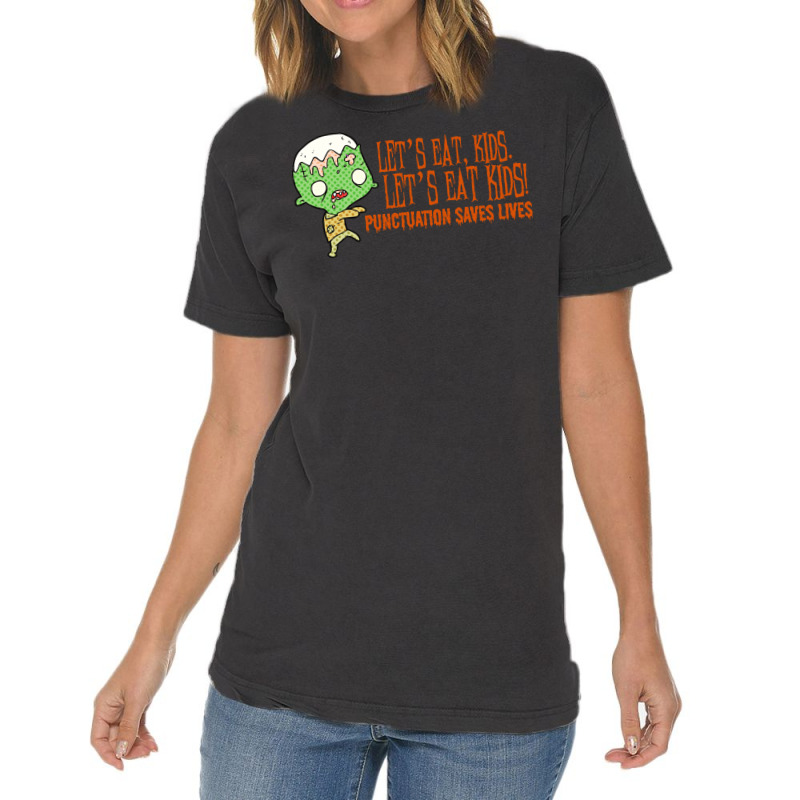 Halloween T  Shirt Punctuation Saves Lives T  Shirt Vintage T-Shirt by oweber478 | Artistshot