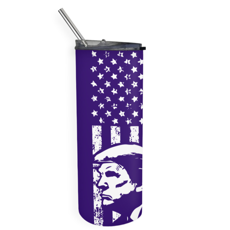 Anti Trump Survivor American Flag Skinny Tumbler | Artistshot