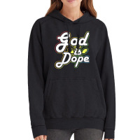 God Is Dope Christian Faith Believer Idea Cartoon Character Vintage Hoodie | Artistshot