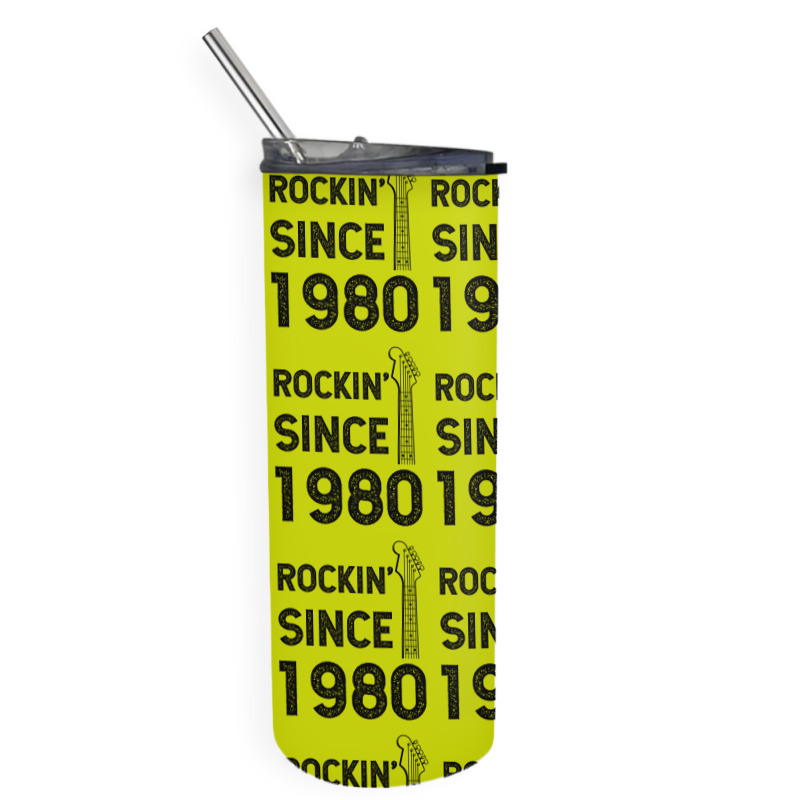 Gift For 40 Year Old: Classic Rock 1980 40th Birthday Skinny Tumbler | Artistshot