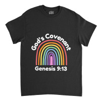 God’s Covenant Rainbow  Genesis 913 Christian Characters Video Game Classic T-shirt | Artistshot