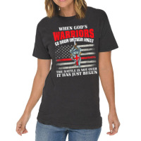 Gods Warrior Christian American Soldier Us Flag Bible Prayer Design Ch Vintage T-shirt | Artistshot