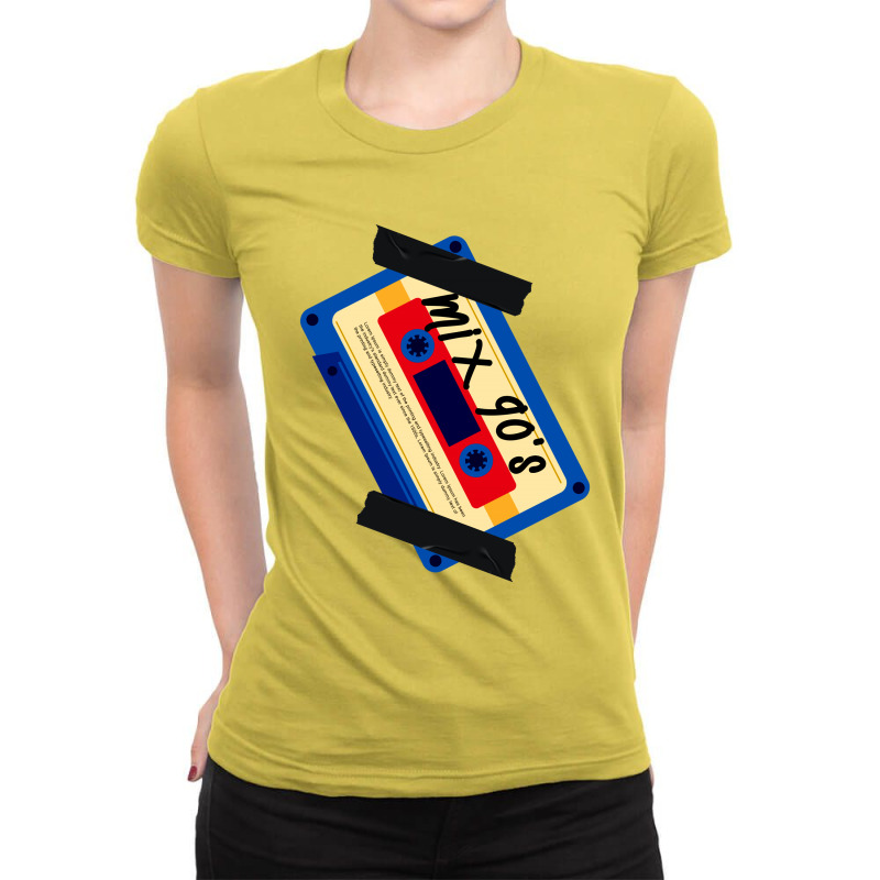 Mix 90's Casette For Light Ladies Fitted T-Shirt by autlu2024 | Artistshot